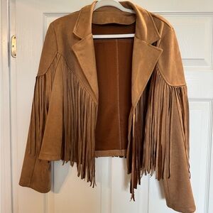 Tan Fringe Women's Jacket